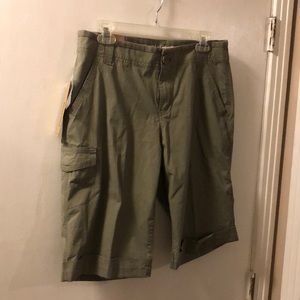 DKNY Jeans Women’s Poplin Cuffed Bermuda Shorts